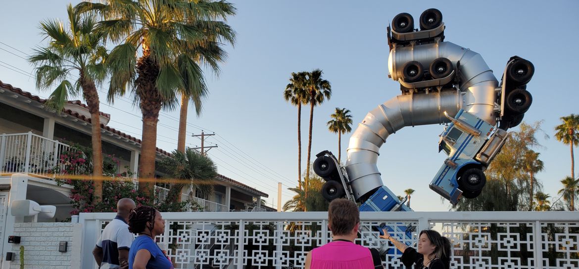 An art installation in Downtown Las Vegas near Container Park
