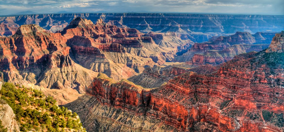Grand Canyon National Park canyon walls at sunset