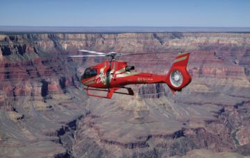 A Grand Canyon helicopter over the eastern end of Grand Canyon.