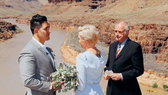 Grand Canyon Wedding at the bottom of the canyon. 