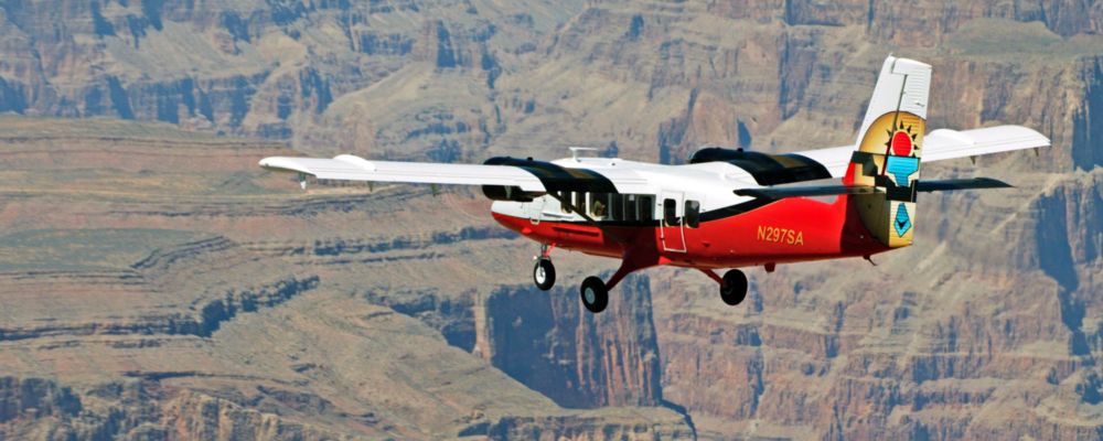 A vistaliner taking guests on an air tour.