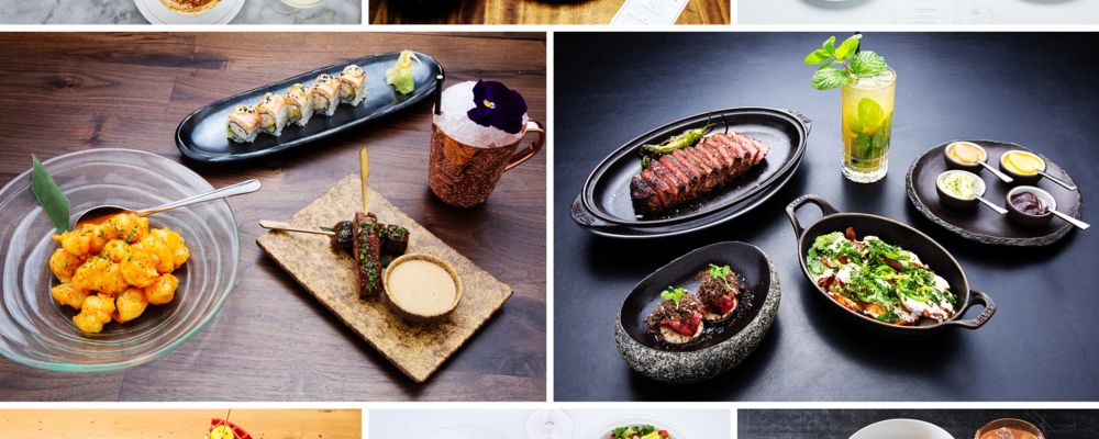 Food tour collage of offered menu