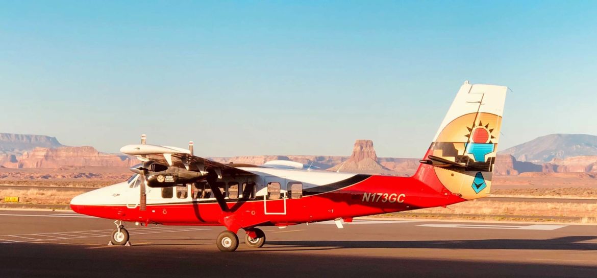 a sightseeing airplane at the Grand Canyon National Park