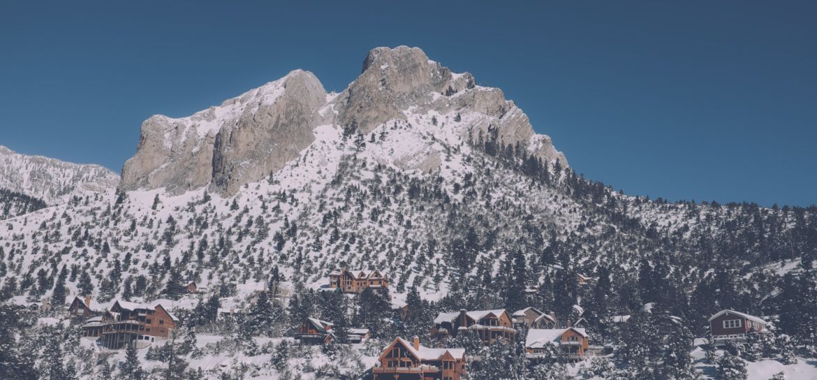 snow covered Mount Charleston near Las Vegas