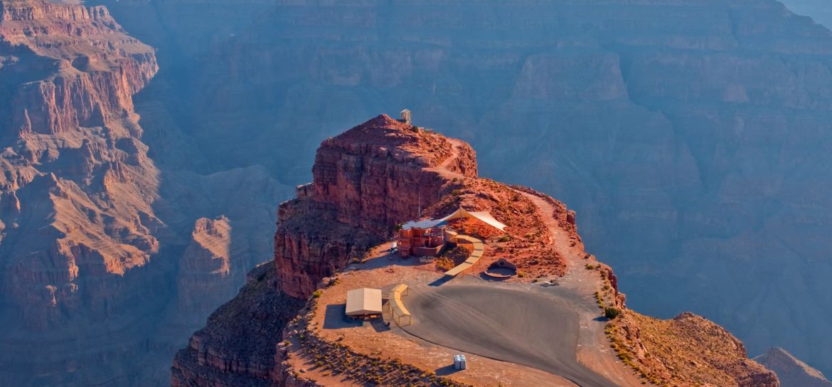 Guano Point at Grand Canyon West Guano Point, a popular Grand Canyon West lookout point, seen from above