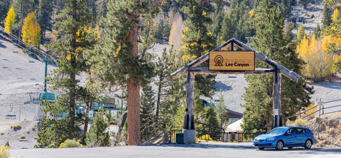 entrance sign for Lee Canyon near Las Vegas
