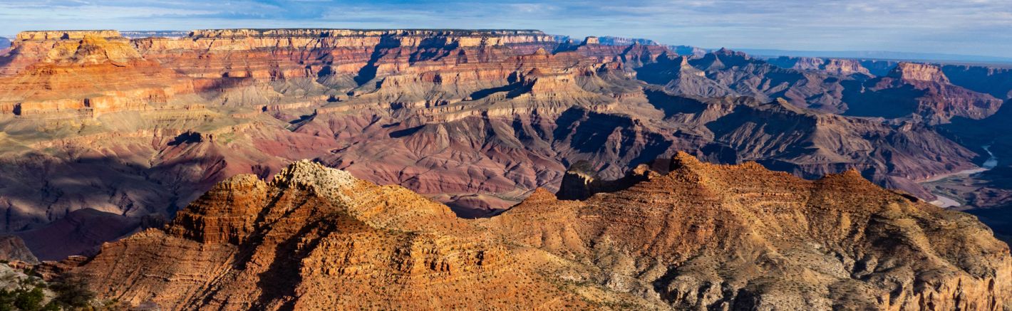 expansive view of Grand Canyon national park stone walls at daytime