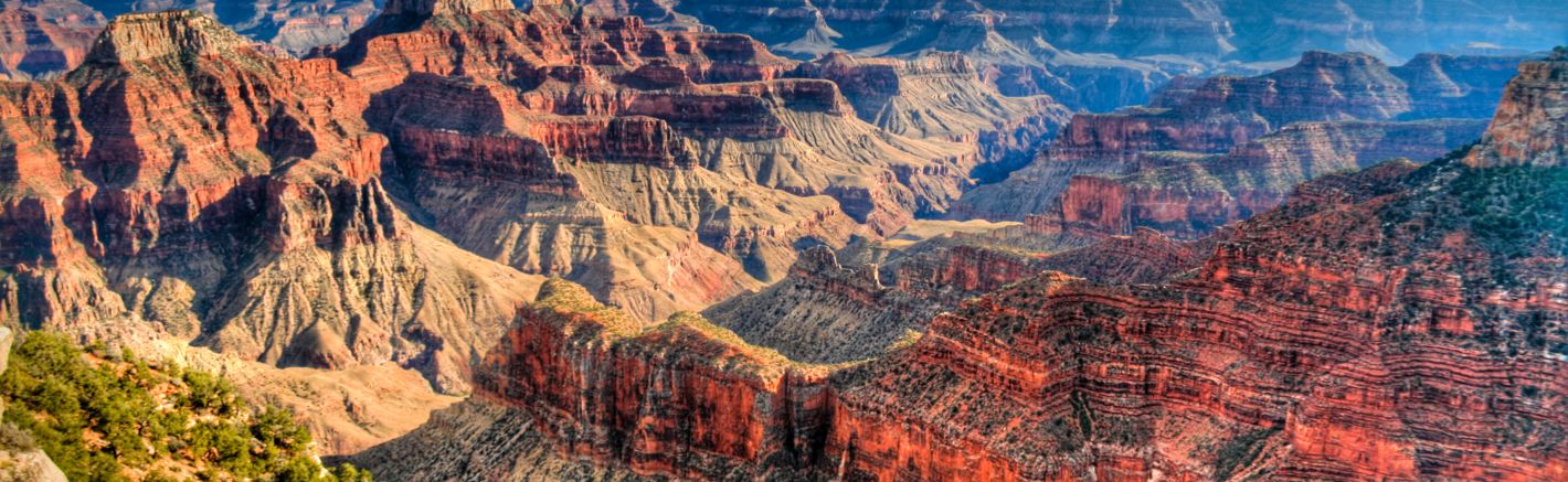 Grand Canyon National Park with cloudy sky