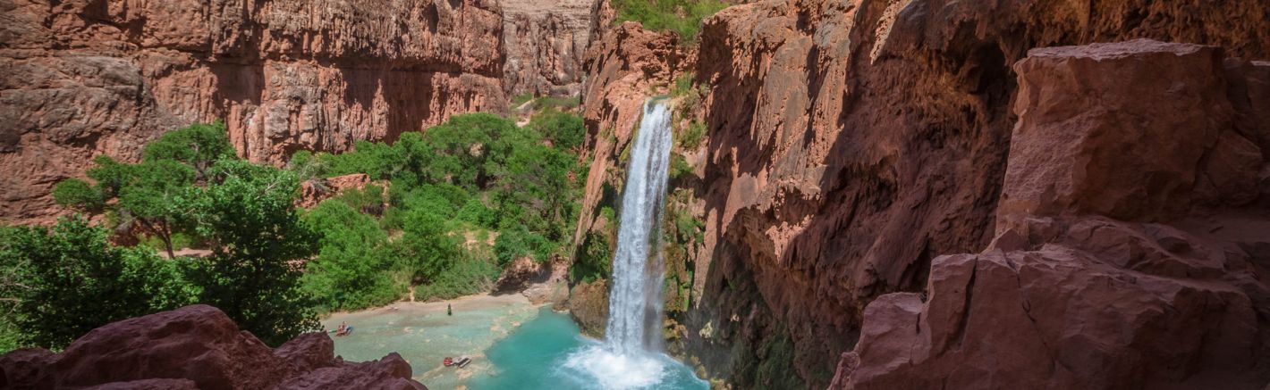 Waterfalls at the bottom of Grand Canyon