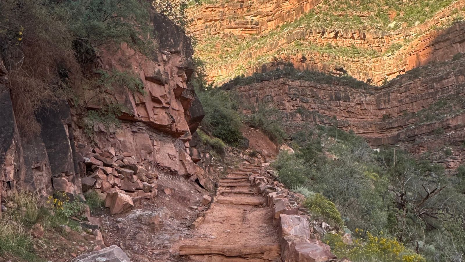 stairs located within Grandview Trail at the Grand Canyon National Park