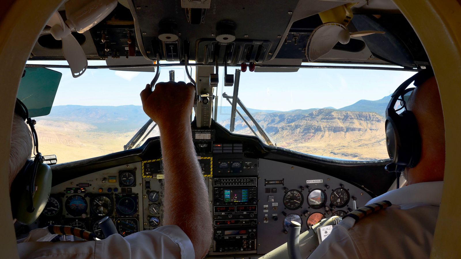 interior view of a sightseeing airplane