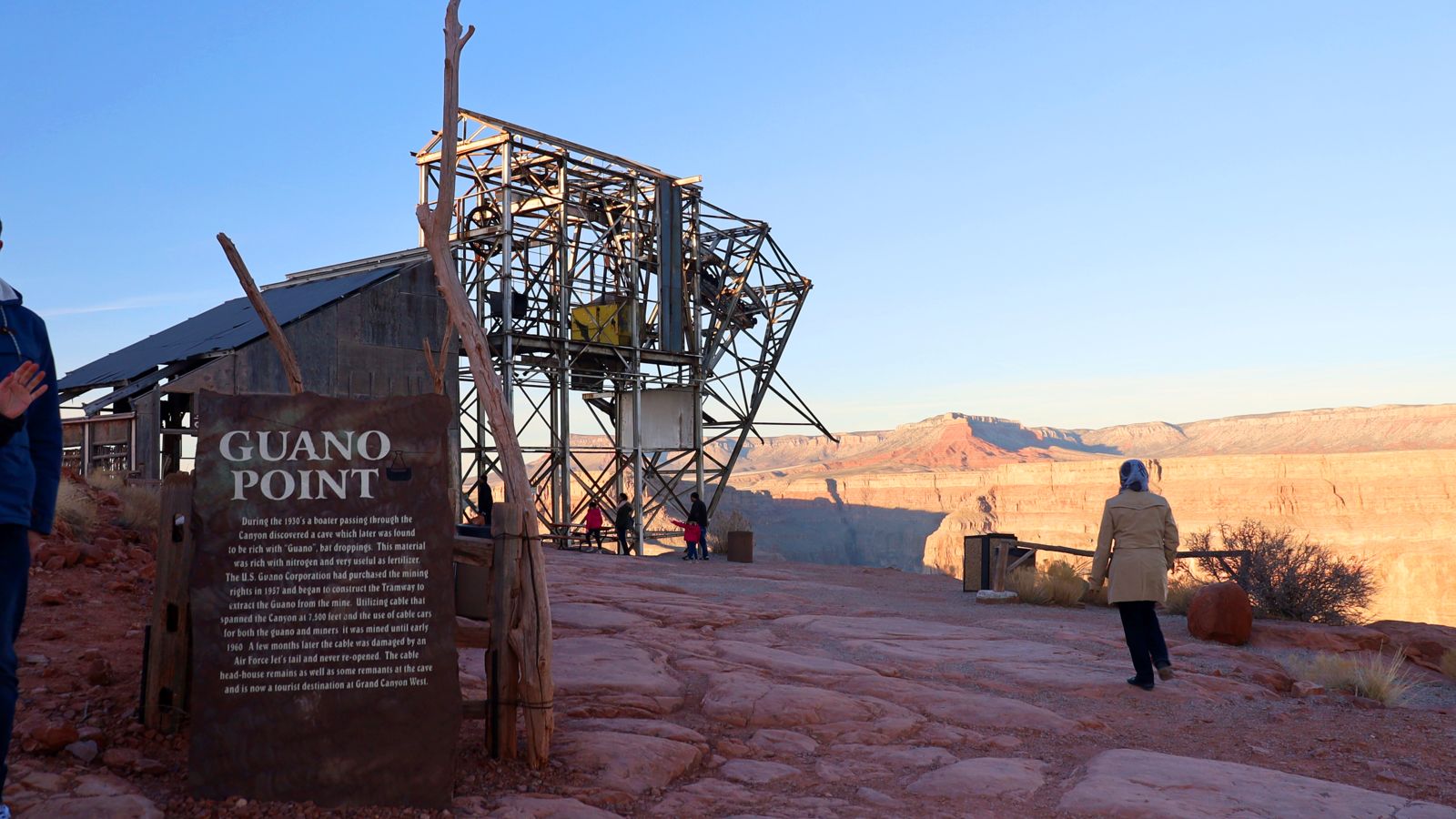 mine at guano point during sunset at grand canyon west rim
