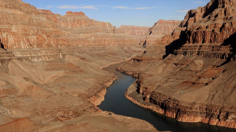 View of the Colorado River at Grand Canyon West Rim