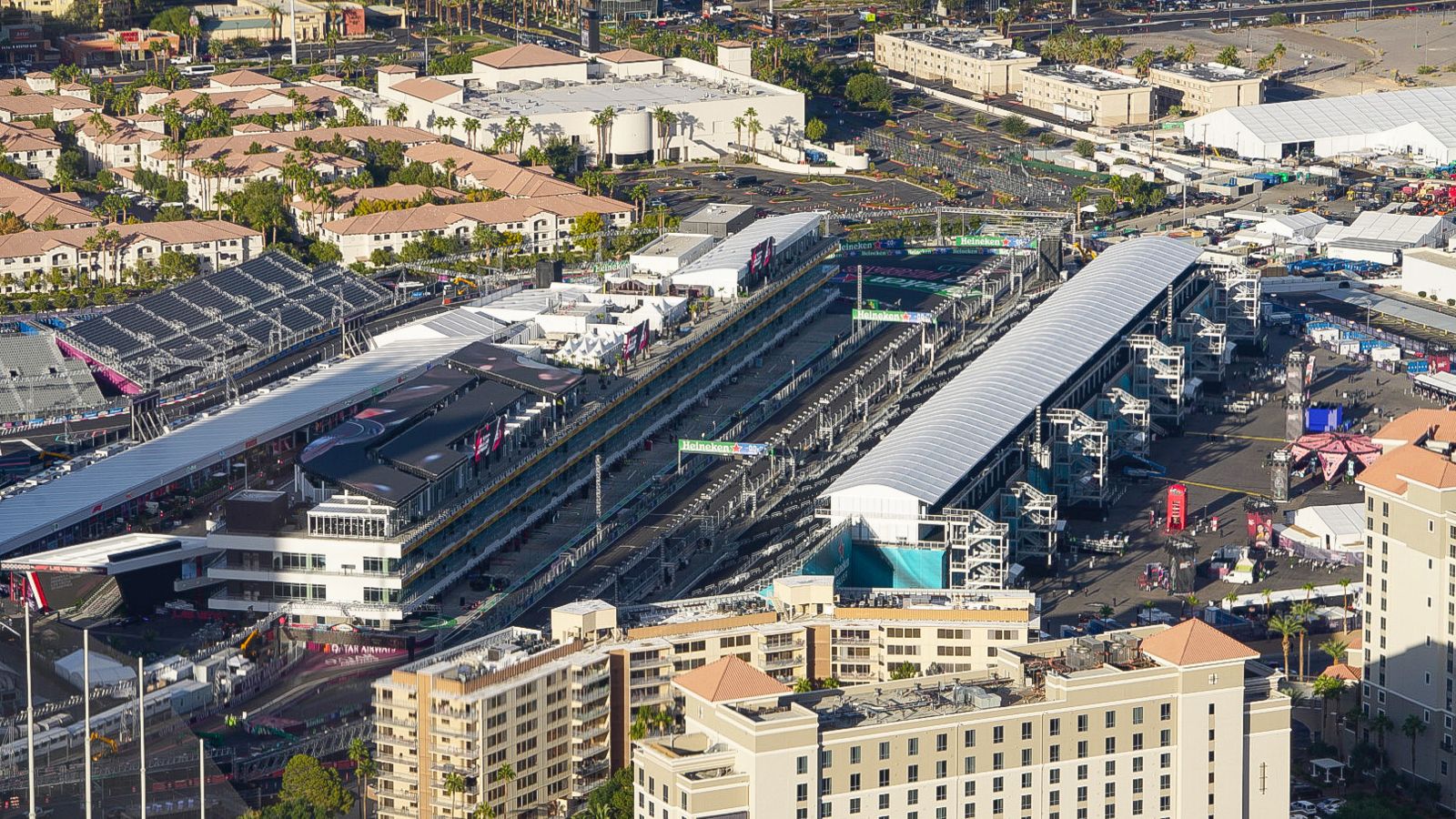 daytime view of las vegas race from helicopter tour