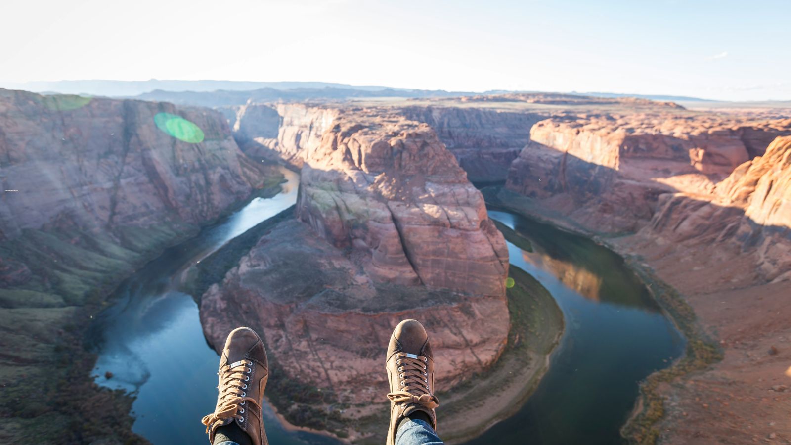the shoe of a guest aboard a Horseshoe Bend tour