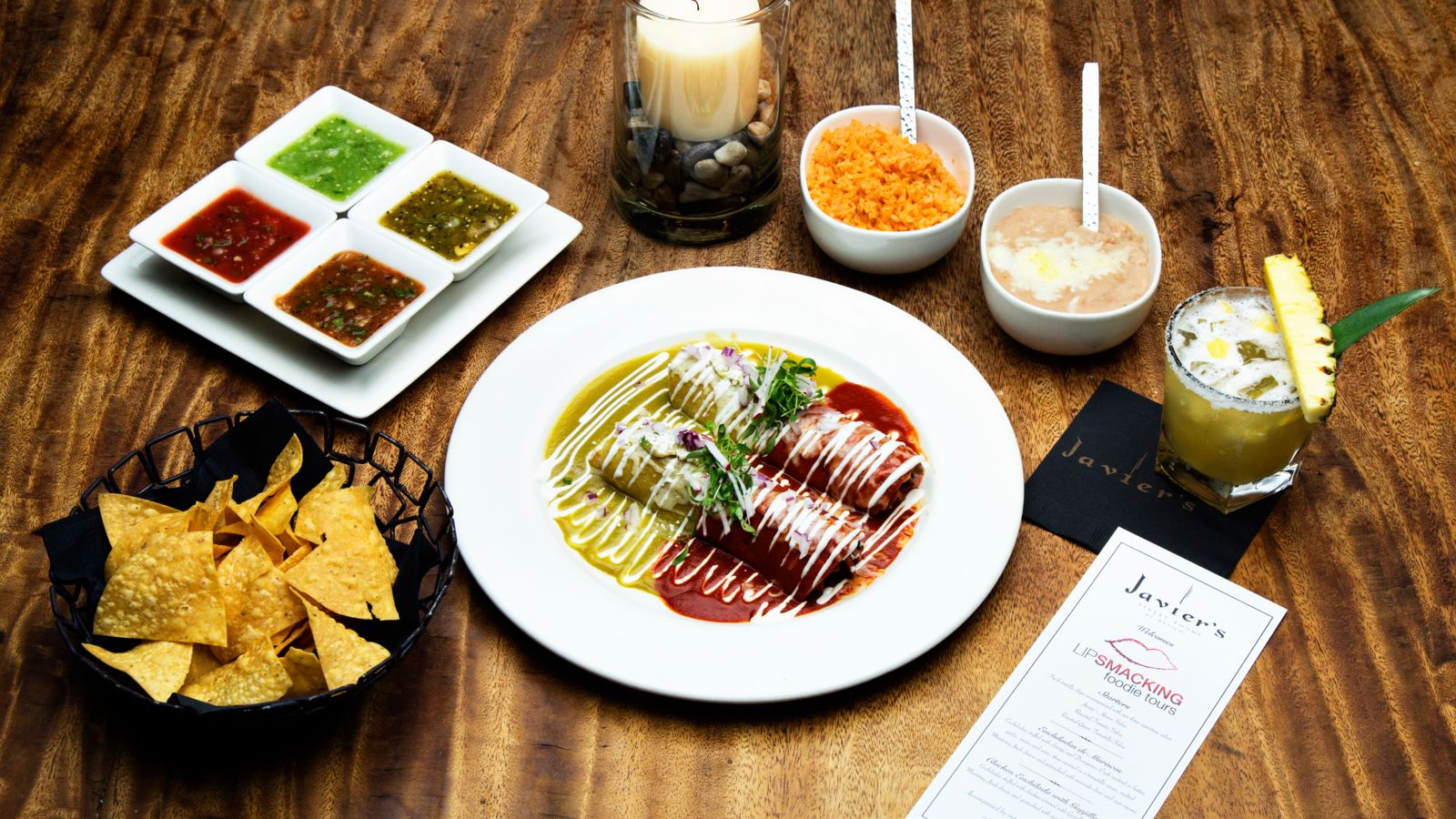 A delectable Mexican meal served during a Las Vegas foodie tour