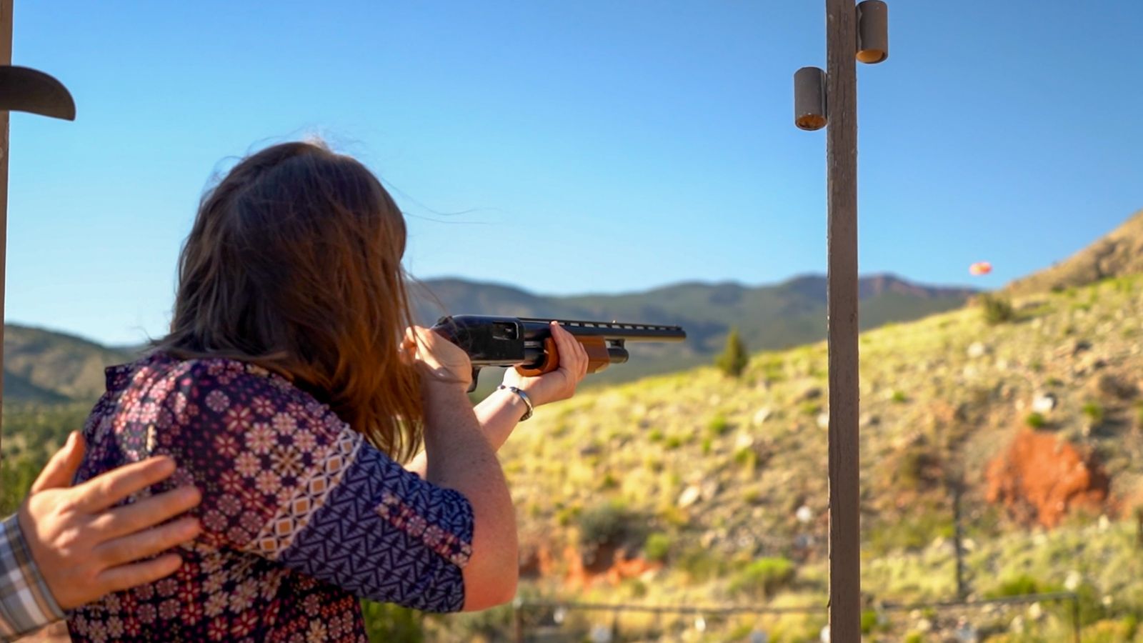 Skeet Shooting during free time on Bar 10 Ranch property