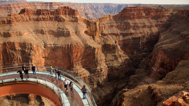 the skywalk bridge at the grand canyon west