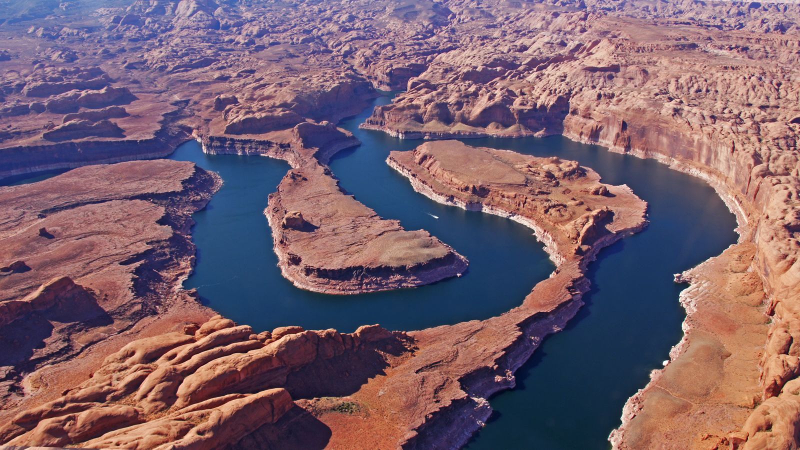 Aerial view of Lake Powell and Colorado River