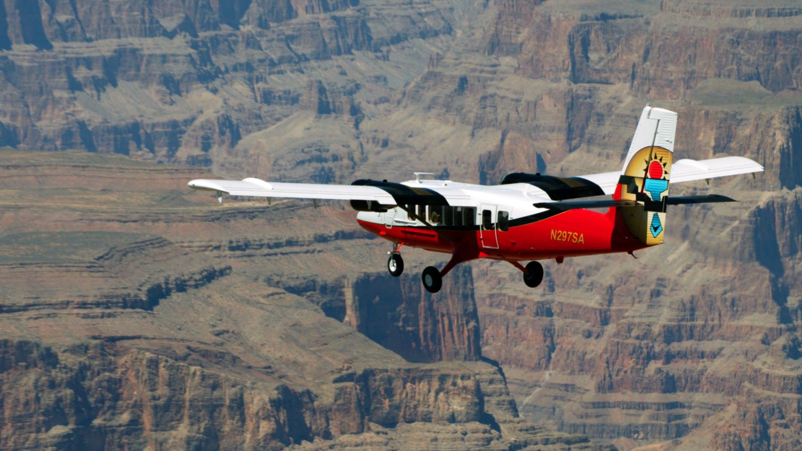 a sightseeing airplane tour over the Grand Canyon