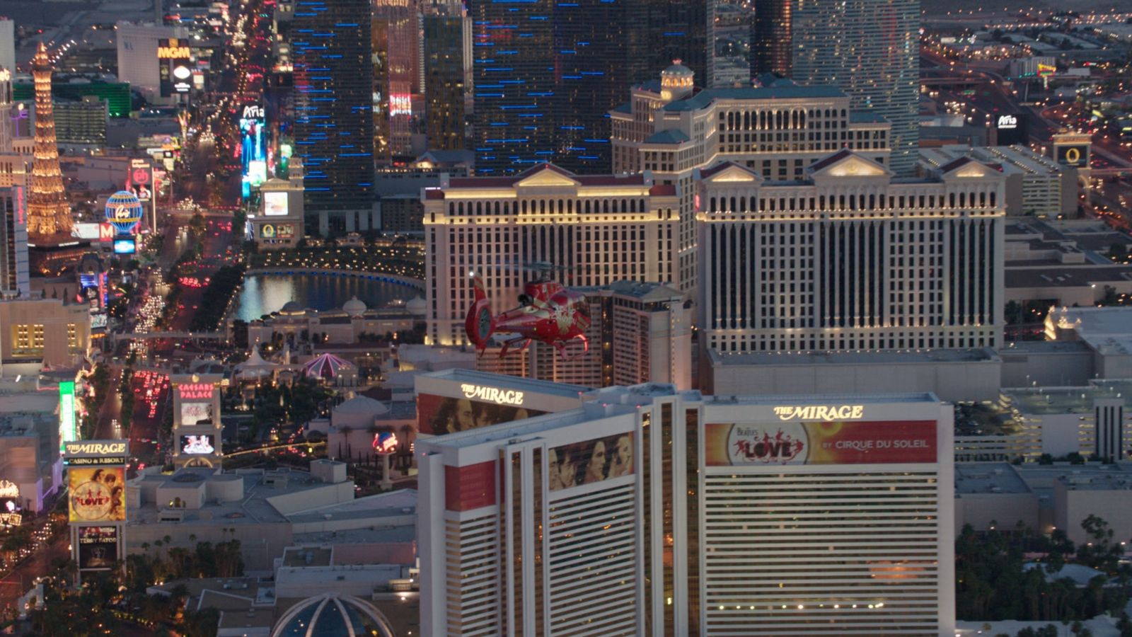 Guests enjoy view of the Las Vegas strip on the return portion of their tour.