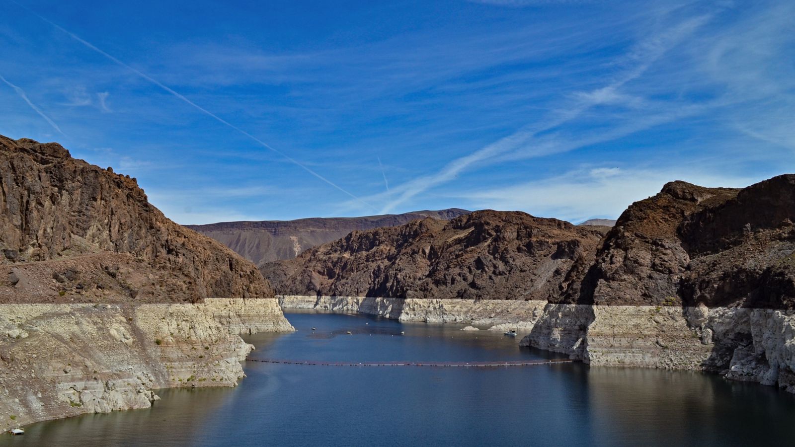 Beautiful blue water of Lake Mead