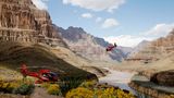 Two helicopter landings at the bottom of the Grand Canyon.
