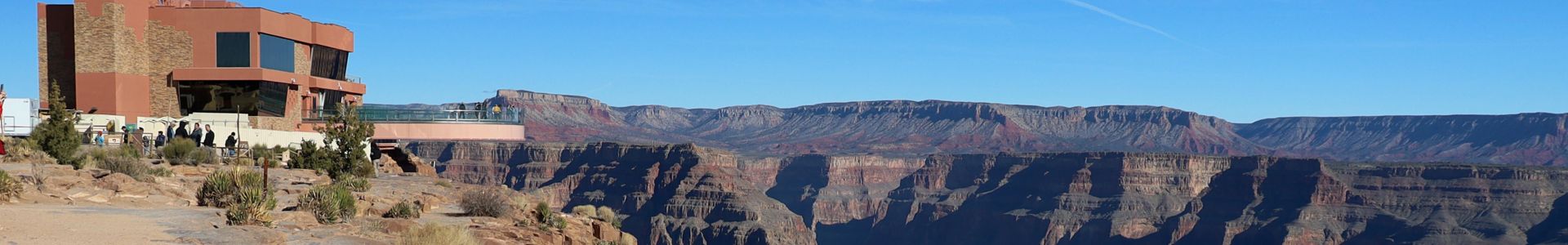 A view of the Grand Canyon Skywalk located on the Hualapai Reservation at Grand Canyon West