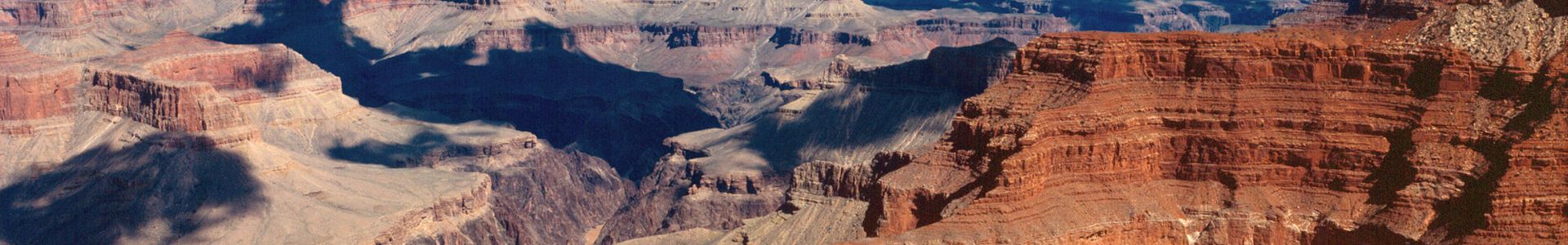 a sunny day and a blue sky over the Grand Canyon National Park