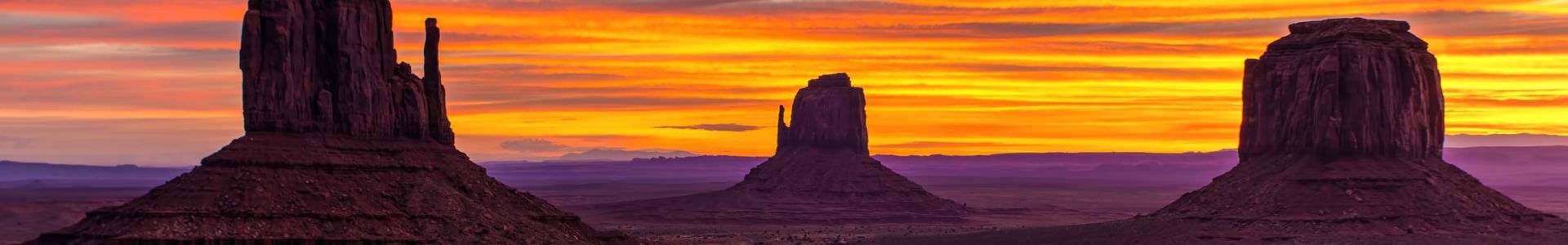 sunset view of monument valley