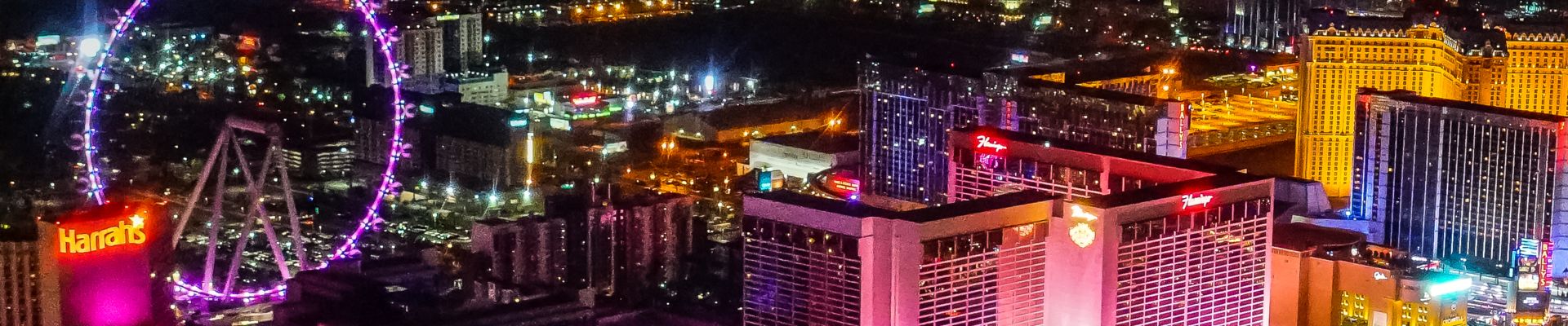 flying over las vegas at night