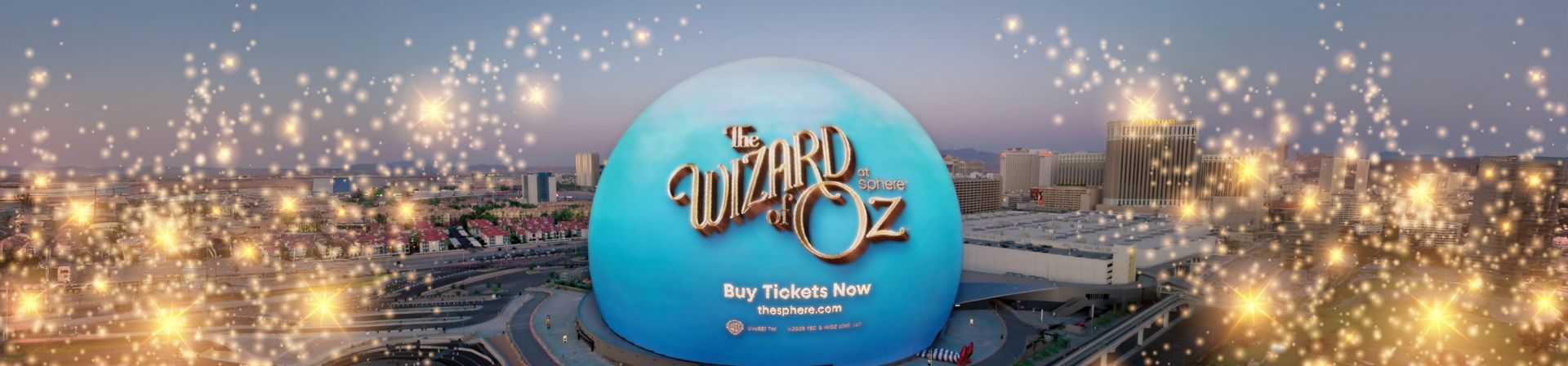 Sphere at Venetian Resort featuring a Wizard of Oz promotion