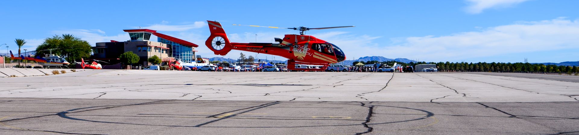 Helicopters on Papillon Tarmac