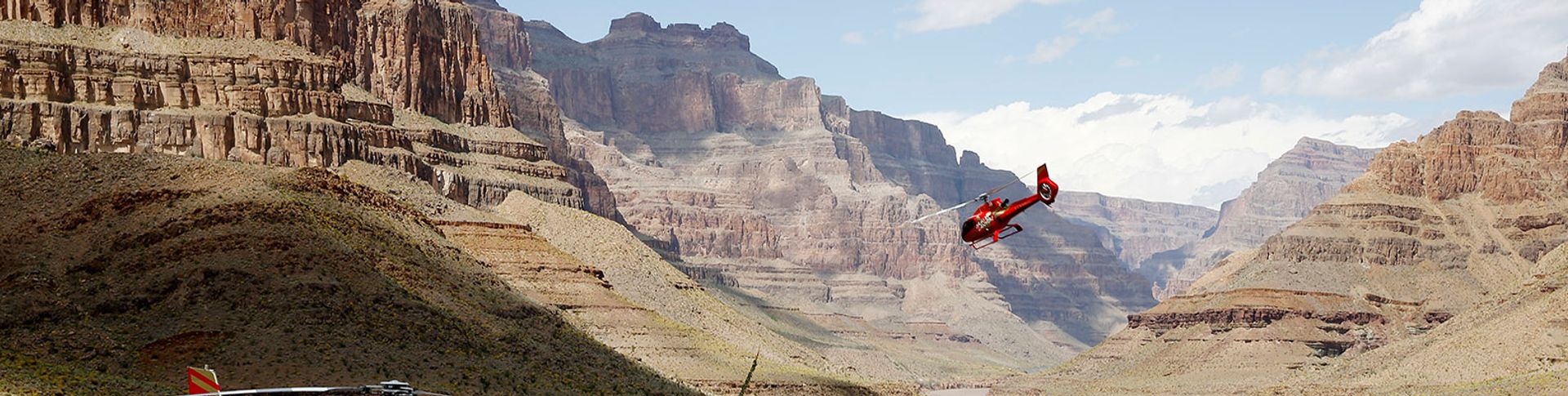helicopter tour from Las Vegas landing at the bottom of the Grand Canyon West Rim