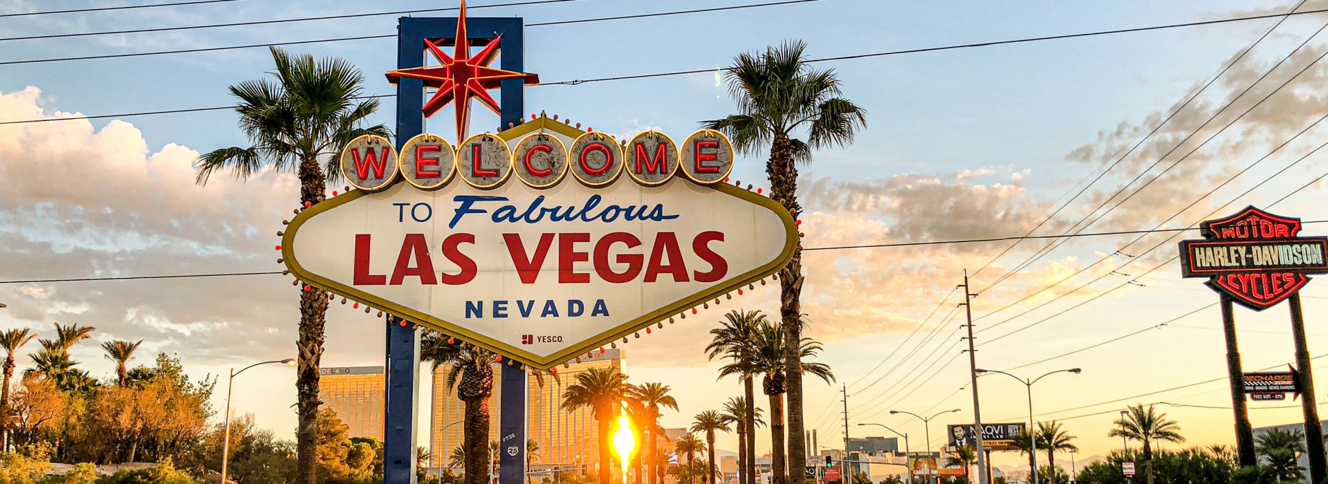 Welcome Sign for Las Vegas taken during sunset