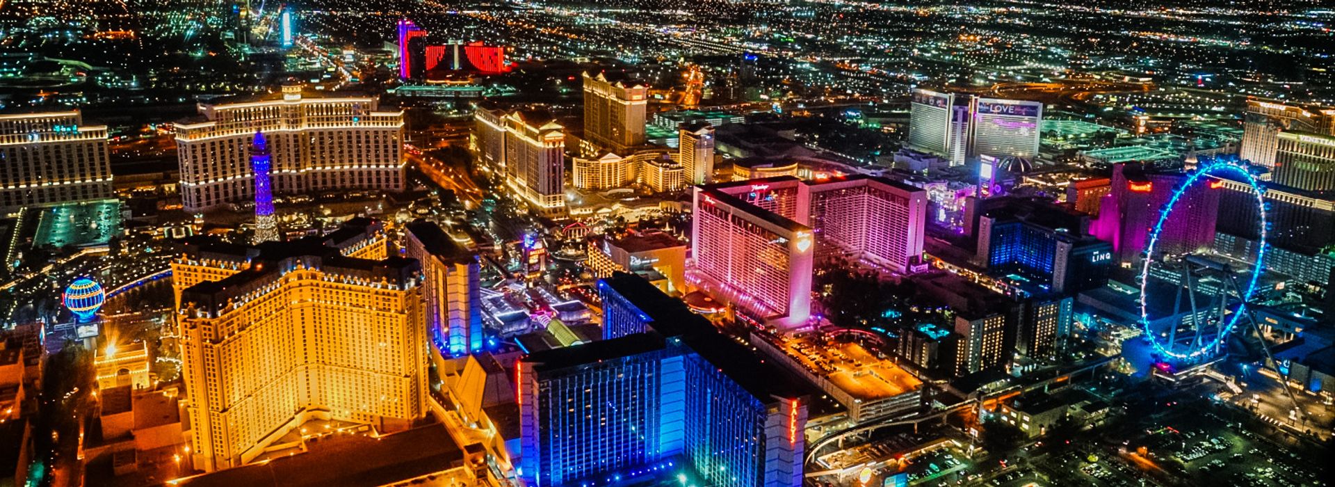 Las Vegas Strip aerial view