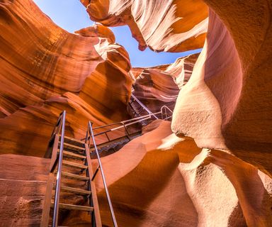 step ladders at Lower Antelope Canyon