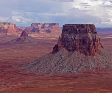 An aerial view of our exclusive landing site at Tower Butte