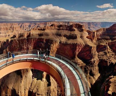 Eagle Point rock formation seen from the Grand Canyon Skywalk