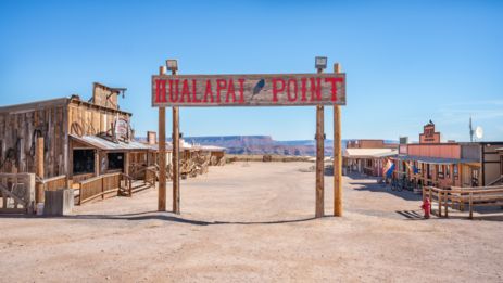 the entrance into Hualapai Point, a popular attraction at Grand Canyon West