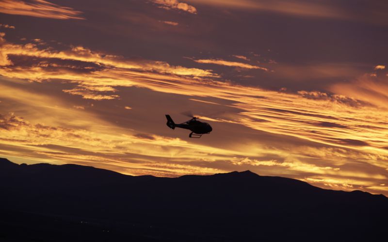 Papillon EC130 EcoStar on approach to the Boulder City terminal