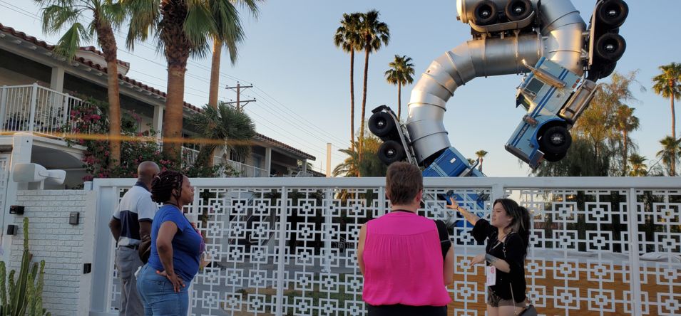 An art installation in Downtown Las Vegas near Container Park