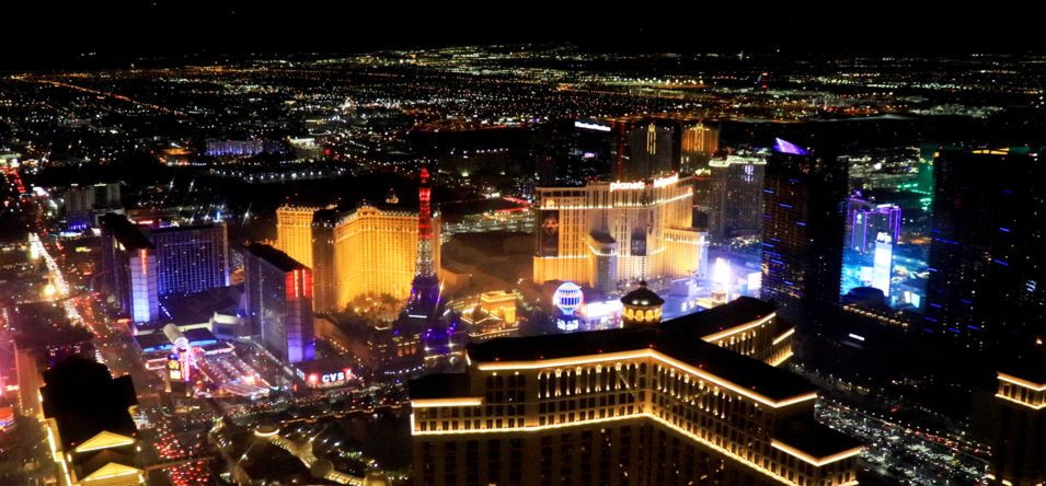 Las Vegas Strip view from a helicopter tour