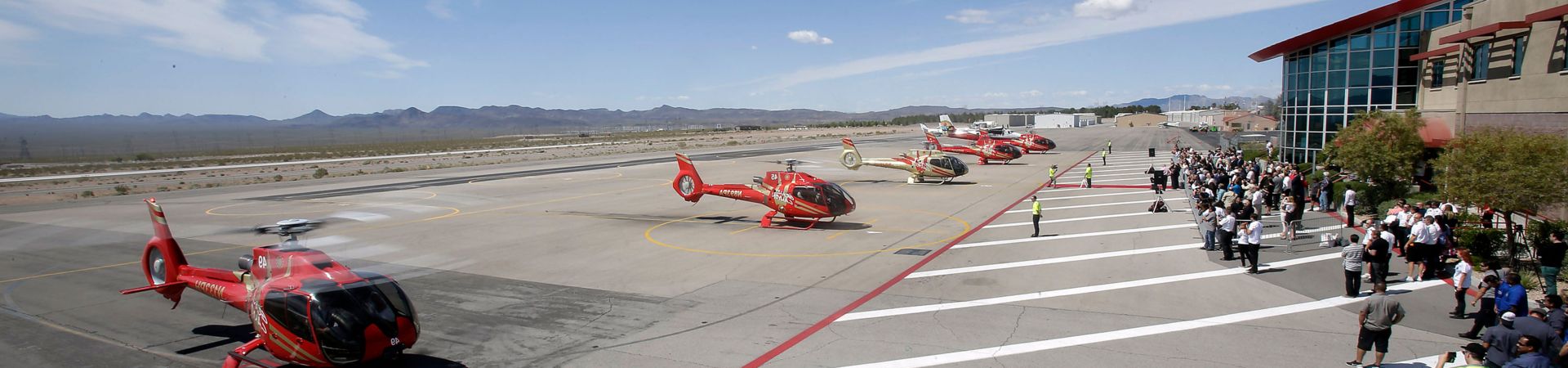 Crowd on the Boulder City Airport tarmac during Airport Day