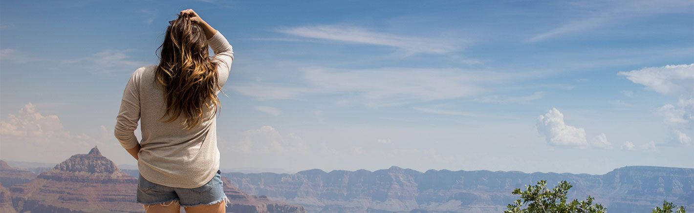 Woman enjoying a Grand Canyon tour from Las Vegas